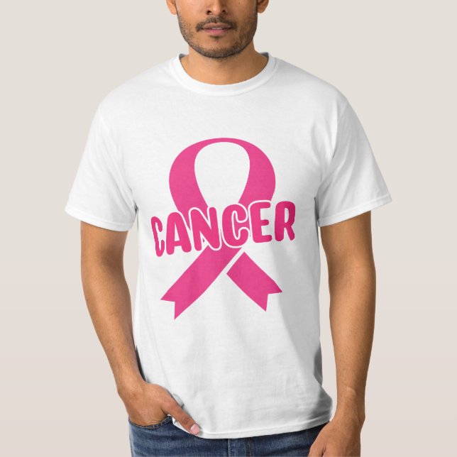 Un T-shirt de sensibilisation au cancer du ruban r (Devant)