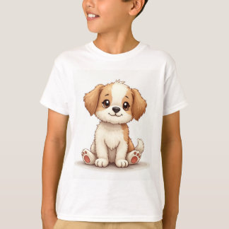 un T-shirt enfant avec un mignon chiot dessus