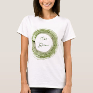 Un t-shirt féminin végétalien Mangez le slogan ver