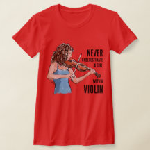 Un T-shirt Fille avec un Violon