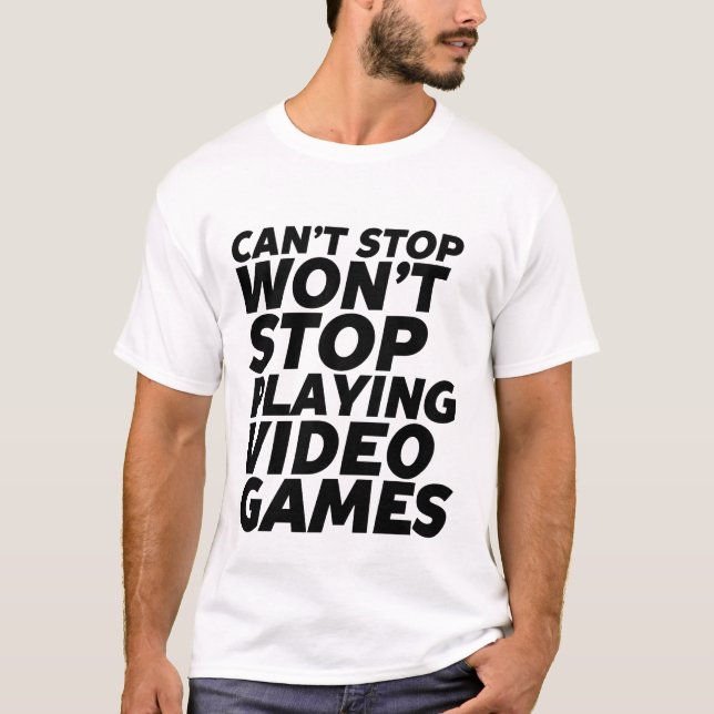 Un T-shirt Gamer amusant ne peut pas arrêter de jo (Devant)