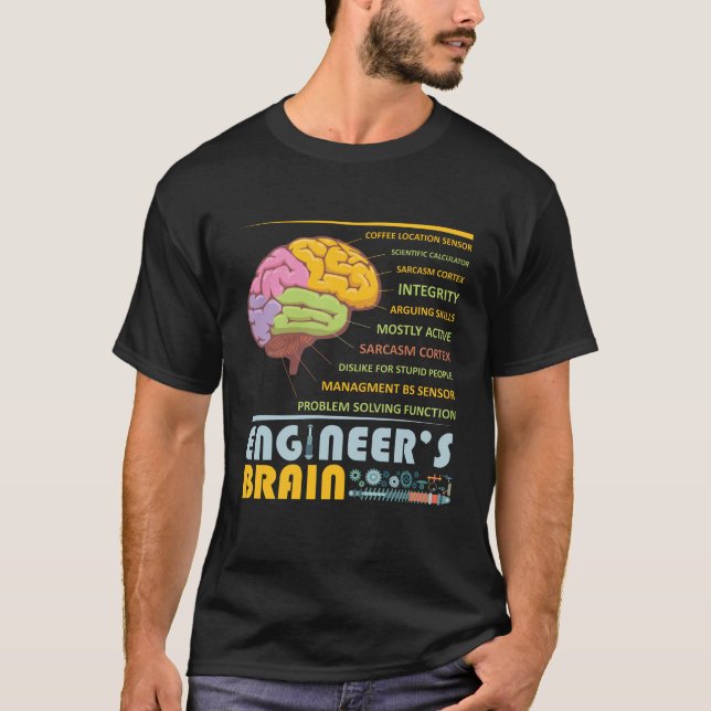  Un T-shirt pour le cerveau d'un ingénieur Cool (Devant)