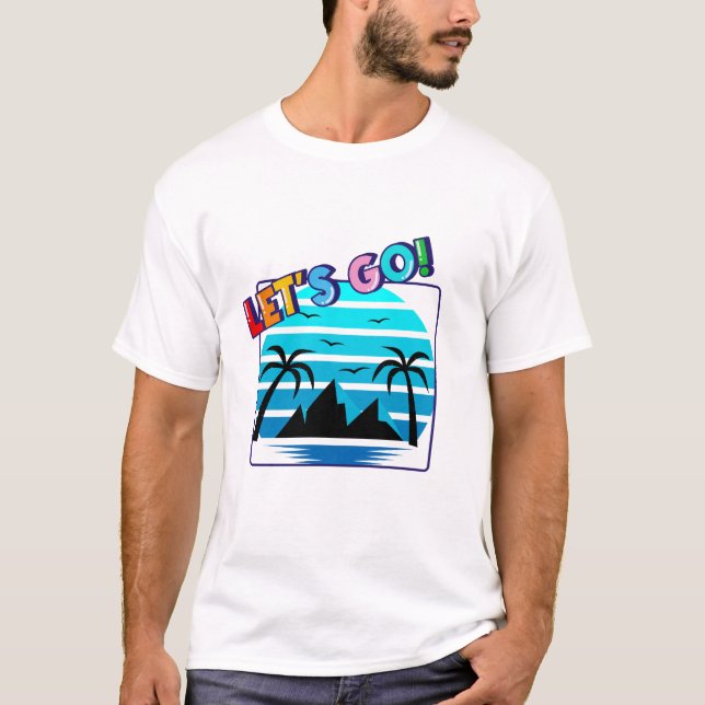 Un T-Shirt pour une journée d'été à la plage (Devant)