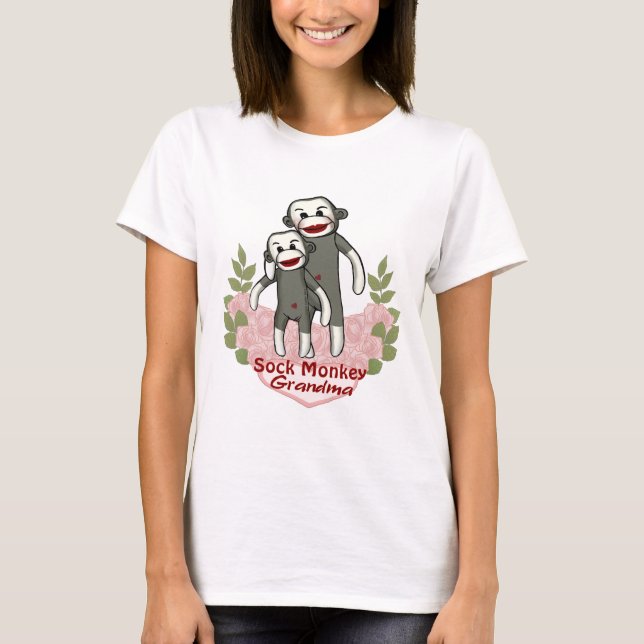 Un T-Shirt Sock Monkey Grand-mère (Devant)