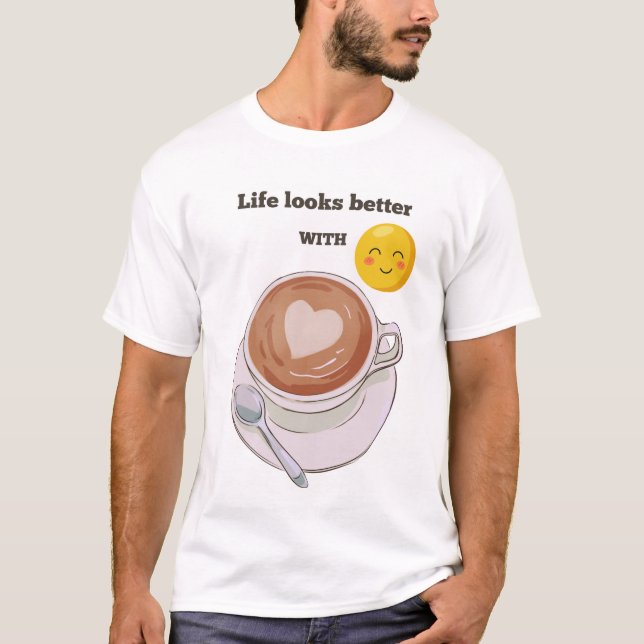 Un T-shirt sur le thème du café sonne comme un fan (Devant)