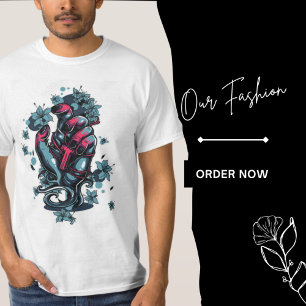 Un t-shirt vectoriel Extraordinaire avec une paume