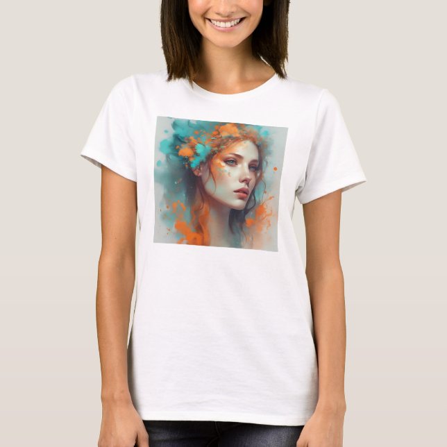 un tableau d'une femme, T-shirt imaginaire art (Devant)