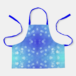 Un tablier à pois bleu et bleu clair