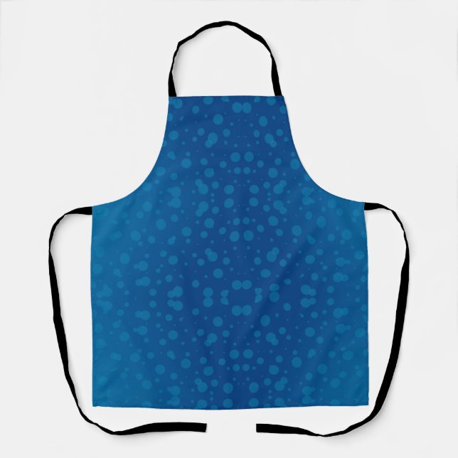 Un tablier bleu avec un motif subtil à pois  (Recto)