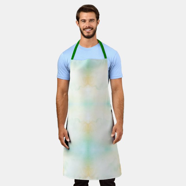 Un tablier de couleur pastel avec un motif d'aquar (Porté)