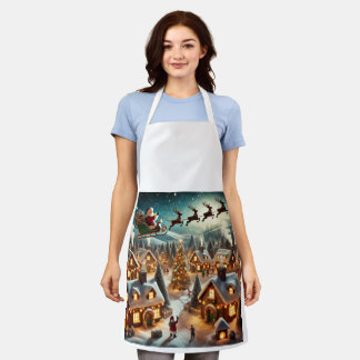 un tablier de Noël chaleureux et féerique