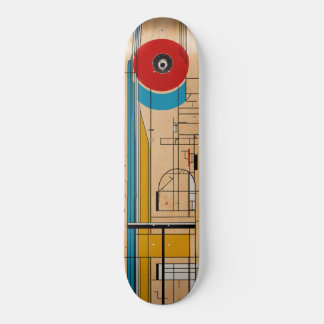 Un tablier de skateboard avec illustration inspiré
