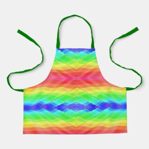 Un tablier vibrant à motif arc-en-ciel avec des 