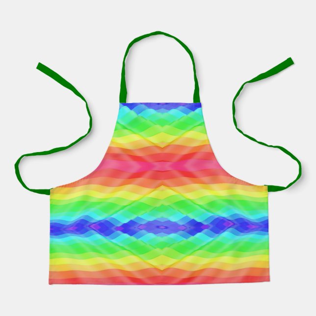 Un tablier vibrant à motif arc-en-ciel avec des  (Recto)