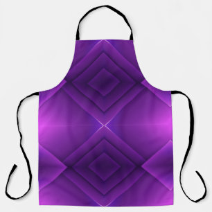 Un tablier violet avec un motif de diamant géométr