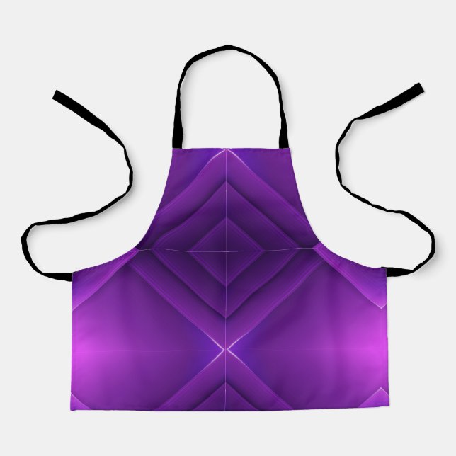 Un tablier violet vibrant avec un losange géométri (Recto)