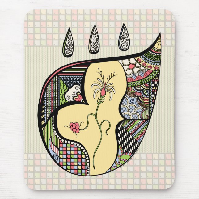 Un Tapis de Souris avec une Fleur à l'Intérieur (Devant)