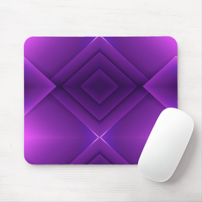 Un tapis de souris géométrique violet avec des for (Avec souris)