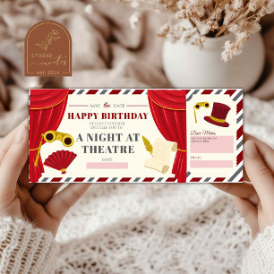 Un Théâtre de nuit Billet cadeau d'anniversaire