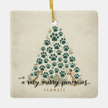 Un très joyeux ornement de Noël Pawmas pour animau