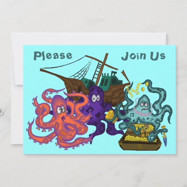 Un trésor enfoui par les pirates Invitation à la v (Devant)