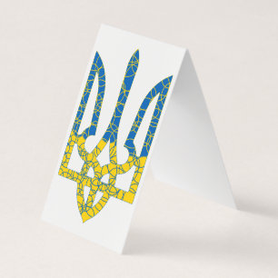 Un trident ukrainien texturé drapeau d'Ukraine cou