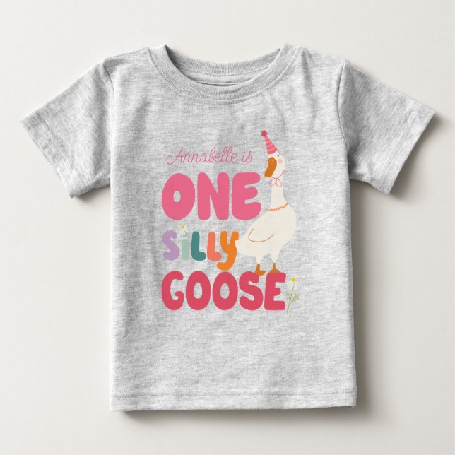 Un TShirt One Silly Goose, Silly Goose Rose, 1er  (Devant)
