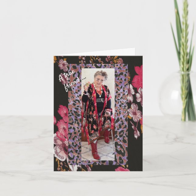 Un Véritable Ami Anniversaire Souhaite Carte de vo (Devant)