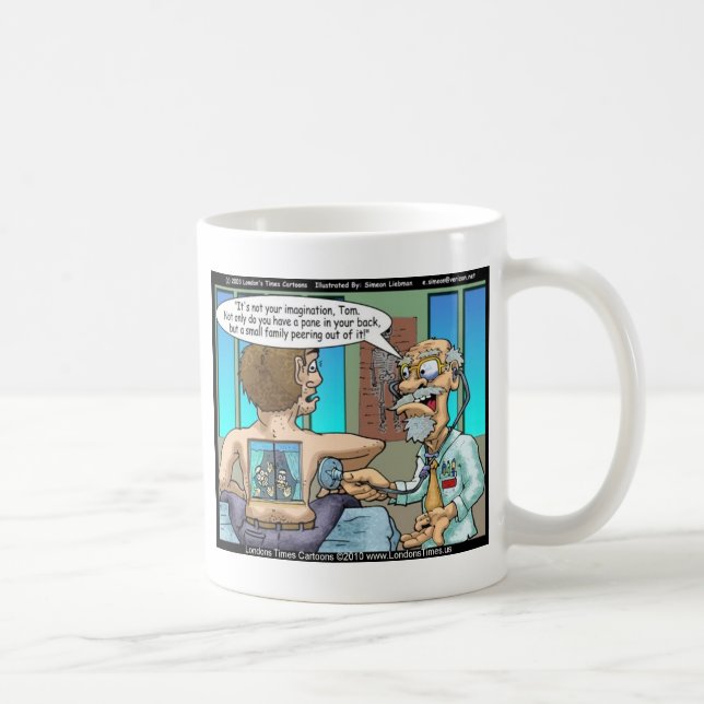 Un véritable dos douleur Funny Tees Mugs & Cadeaux (Droite)