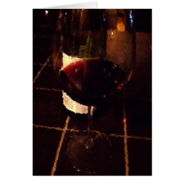 Un verre de carte à vin (Devant)