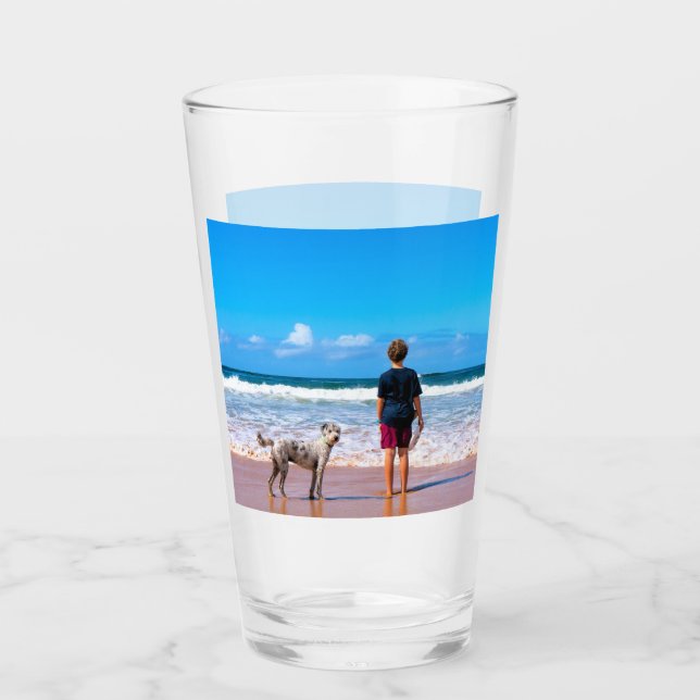 Un verre photo personnalisé Faites votre propre de (Devant)