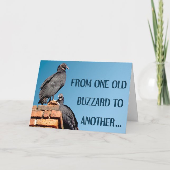 Un Vieux Buzzard À Une Autre Carte De Voeux Annive (Devant)
