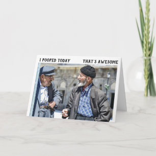 UN VIEUX GARS QUI DEVIENT VIEUX, UNE CARTE D'ANNIV