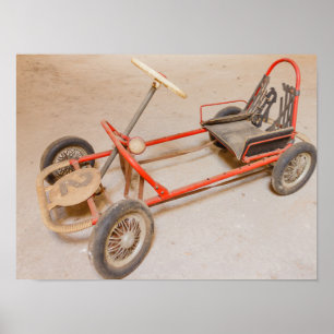 un vieux kart sur papier Value Poster (Matte)