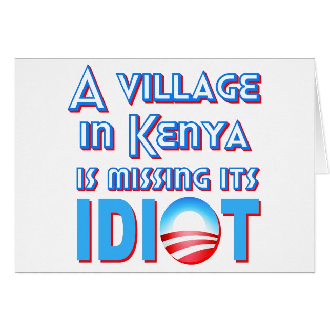 Un village au Kenya manque son idiot Obama (Devant horizontal)