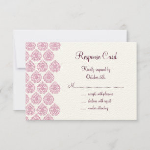 Un Vintage Damask RSVP rose/blanc cassé