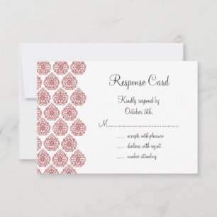 Un Vintage Damask RSVP (rouge)