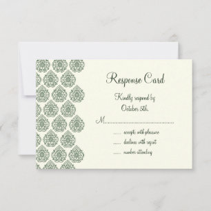 Un Vintage Damask RSVP (vert)