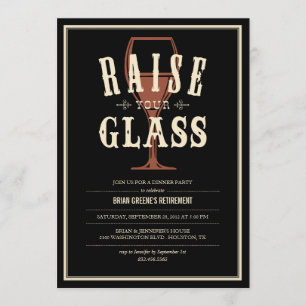 Un Vintage noir soulève vos invitations à la fête 