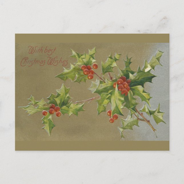 Un voeu de Noël à l'ancienne - Carte postale Vinta (Devant)