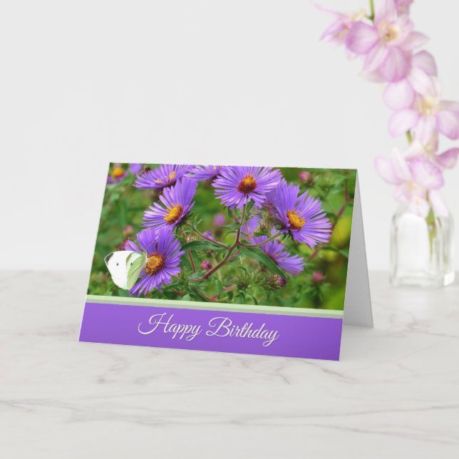 Un voeu pour vous aujourd'hui - Carte d'anniversai (Orchidée)