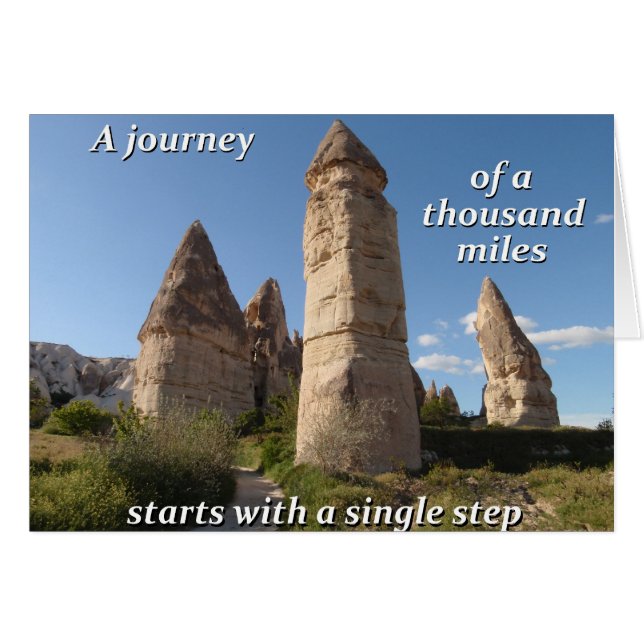 Un voyage commence par une seule étape. (Devant horizontal)