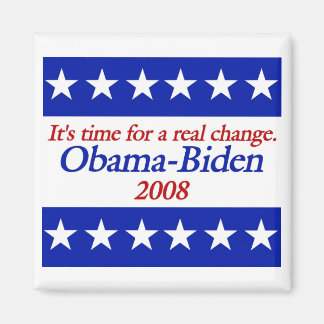 Un vrai changement Obama Biden Magnets