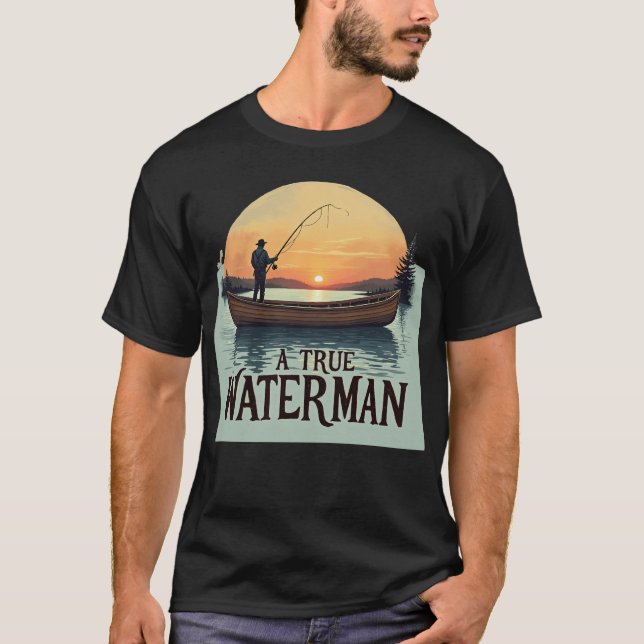 Un vrai Waterman - T-shirt de pêche (Devant)