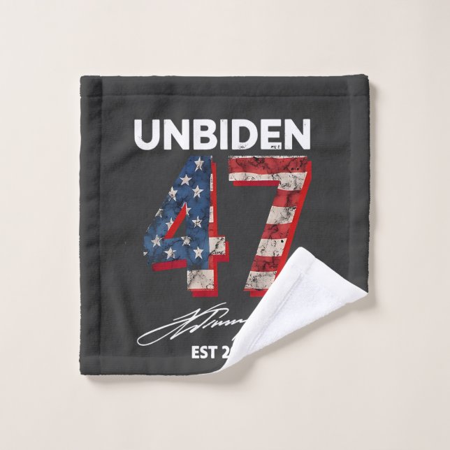 Unbiden 47 Trump Est. 2025 4 juillet (Gant de toilette)