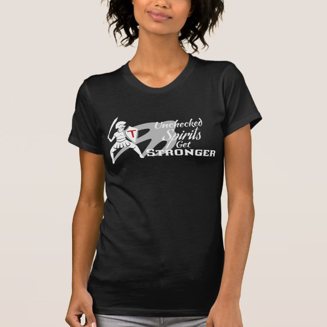 Unchecked Spirits Get Stronger Ladies T-Shirt BLK (Devant)