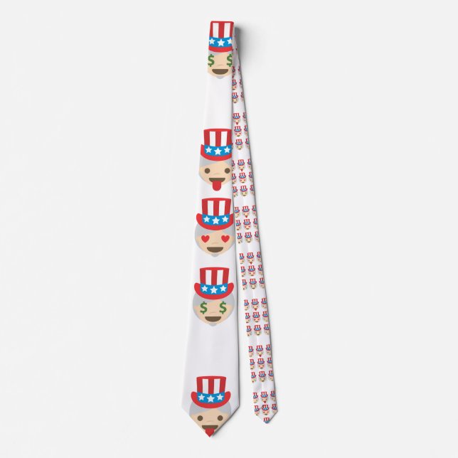 uncle sam emoji homme necktie cravate (Devant)