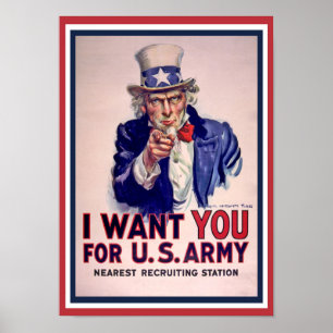 Uncle Sam wants you! Poster