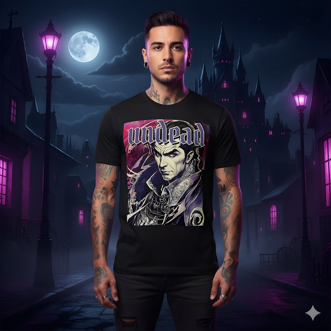 Undead Retro Gothic Vampire T-Shirt (Créateur téléchargé)