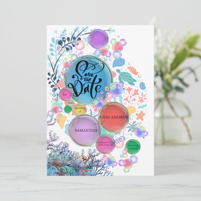 Under Sea Water Save the Date (Debout devant)